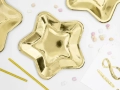 Papierowe talerzyki w kształcie gwiazdki, złoty - SweetPrint.pl