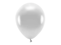 Balon EKO 30cm metalizowany SREBRNY