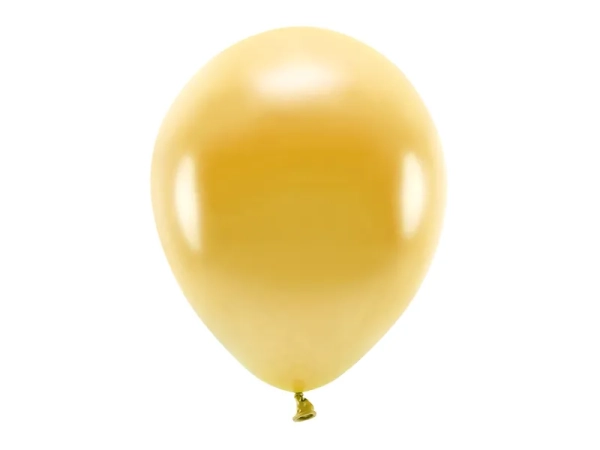 Złote balony eko, metalizowane - SweetPrint.pl
