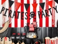 Zorganizuj niesamowita pirackie urodziny! Baner z napisem PIRATES PARTY będzie idealną dekoracją na przyjęcie małego pirata - SweetPrint.pl