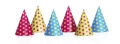 czapeczki papierowe w kropki, mix - SweetPrint.pl