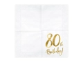 Papierowe serwetki 80th Birthday!  - SweetPrint.pl
