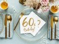 Papierowe serwetki 60th Birthday!  - SweetPrint.pl