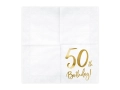 Papierowe serwetki 50th Birthday!  - SweetPrint.pl
