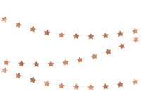 Girlanda - Gwiazdki, różowe złoto, 3,6 m 