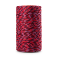 Sznurek bawełniany  skręcany CZERWONY / BORDO