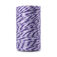 Sznurek bawełniany  skręcany LILIOWY / LAWENDOWY