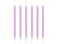 świeczki urodzinowe gładkie, jasny liliowy - SweetPrint.pl