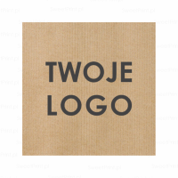 Naklejki 4x4 cm z papieru kraft  "eko"  z LOGO