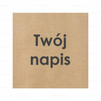Kwadratowe naklejki kraft z własnym napisem  / 4x4 cm