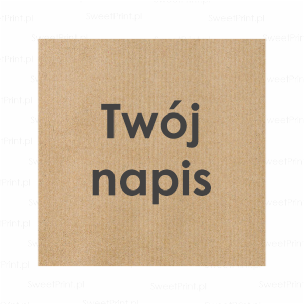 Personalizowane, kwadratowe naklejki kraft z własnym nadrukiem - SweetPrint.pl