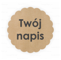 naklejki kraft w kształcie kwiatka - SweetPrint.pl