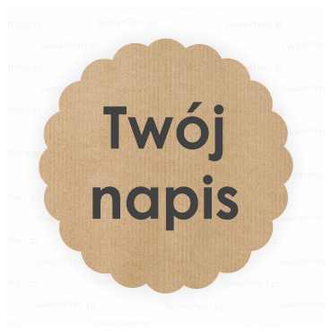 naklejki kraft w kształcie kwiatka - SweetPrint.pl
