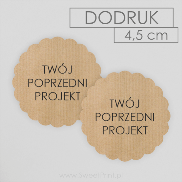 naklejki kraft kwiatek - SweetPrint.pl
