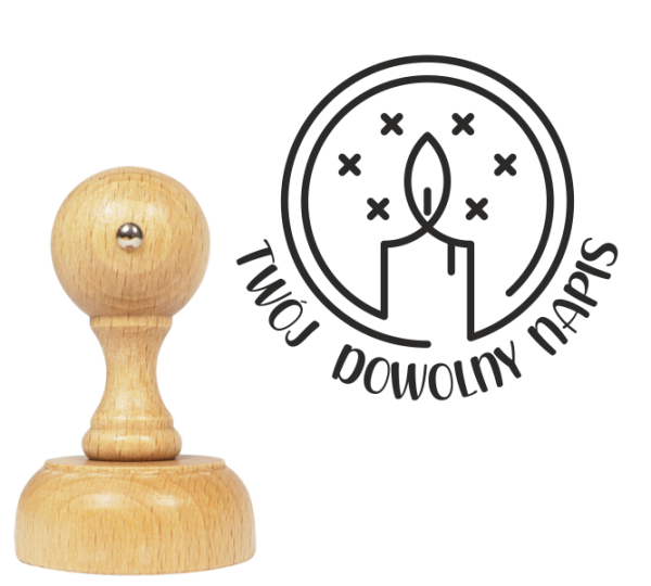 Personalizowany stempel do oznaczania etykiet i opakowań na świece - SweetPrint.pl