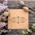 Personalizowany stempel z dekoracyjnymi brzegami - SweetPrint.pl