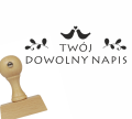 Personalizowany stempel ślubny z ptaszkami- SweetPrint.pl