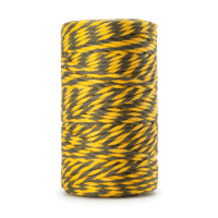 Sznurek bawełniany  skręcany ŻÓŁTY / BRĄZOWY