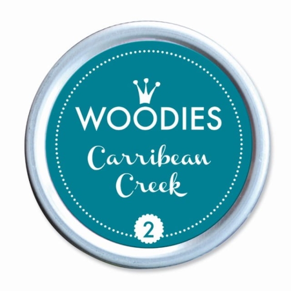 Seledynowy mini tusz pigmentowy w aluminiowej puszce / poduszka z tuszem - SweetPrint.pl