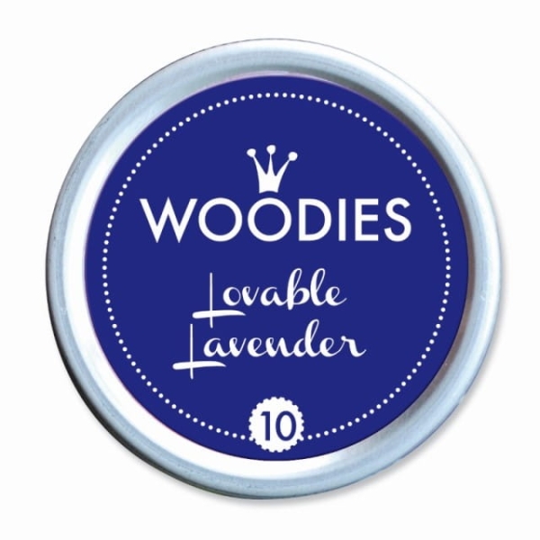 LAWENDOWY mini tusz WOODIES  w aluminiowej puszce / poduszka z tuszem - SweetPrint.pl