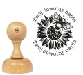 Personalizowany stempel z pszczołą i słonecznikiem - SweetPrint.pl