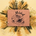 Personalizowany stempel z pszczołą i plastrem miodu - dla pasieki - dla pszczelarza - SweetPrint.pl