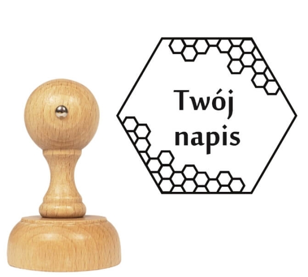 Personalizowany stempel z plastrem miodu - SweetPrint.pl