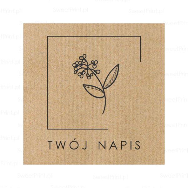 Personalizowane naklejki z papieru kraft - SweetPrint.pl