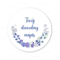 Personalizowane naklejki ślubne z kwiatowym motywem - SweetPrint.pl