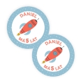 Personalizowane naklejki dla dzieci - rakieta - kosmos - SweetPrint.pl