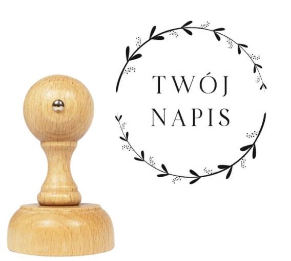 Personalizowany stempel z motywem wianka - SweetPrint.pl
