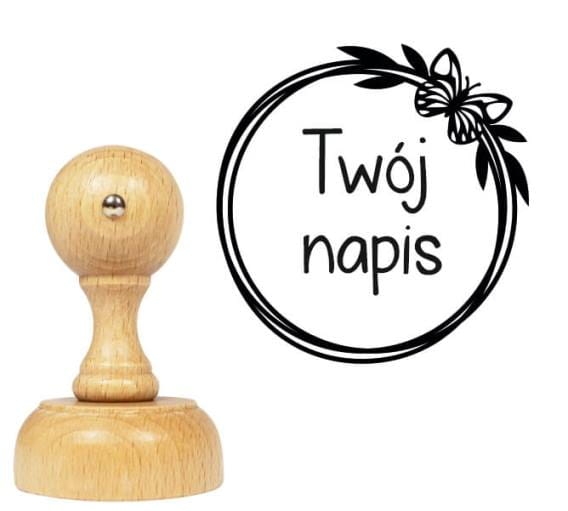 Personalizowany stempel z motywem motyla - SweetPrint.pl