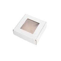 Pudełko z okienkiem 9x9x3 cm  BIAŁE