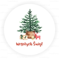 Naklejki świąteczne WESOŁYCH ŚWIĄT