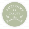 Pastelowe naklejki z napisem  Dziękujemy za zakupy - SweetPrint.pl