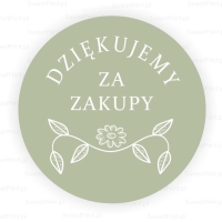 Naklejki Dziękujemy za zakupy  PASTELOWE