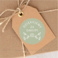 Pastelowe naklejki z napisem  Dziękujemy za zakupy - SweetPrint.pl