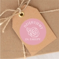 Pastelowe naklejki z napisem  Dziękujemy za zakupy - SweetPrint.pl