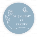 Pastelowe naklejki z napisem  Dziękujemy za zakupy - SweetPrint.pl