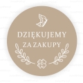 Pastelowe naklejki z napisem  Dziękujemy za zakupy - SweetPrint.pl