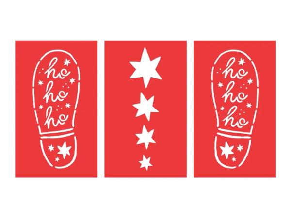 Świąteczny szablon ŚLADY MIKOŁAJA - SweetPrint.pl