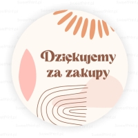 Naklejki Dziękujemy za zakupy BOHO 