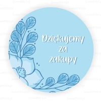 Naklejki Dziękujemy za zakupy  FLORAL