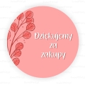 Naklejki z roślinnym motywem i napisem Dziękujemy za zakupy - SweetPrint.pl