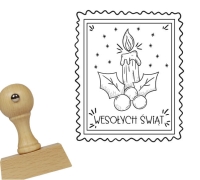 Stempel ŚWIĄTECZNY ZNACZEK - ŚWIECA
