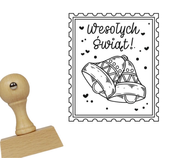 Stempel na Boże Narodzenie z dzwonkami - SweetPrint.pl