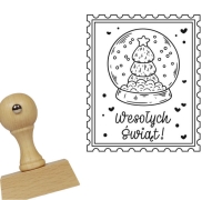 Stempel ŚWIĄTECZNY ZNACZEK - ŚNIEŻNA KULA