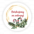 Naklejki świąteczne z napisem  Dziękujemy za zakupy - SweetPrint.pl