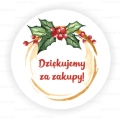Naklejki świąteczne z napisem  Dziękujemy za zakupy - SweetPrint.pl