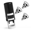 Okrągła pieczątka automatyczna ze znaczkiem w kształcie pizzy - pieczątka pizza - stempel pizza- SweetPrint.pl